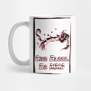 Fasbytes motivation MMA UFC inspired 'Give Blood, Do MMA' slogan red p2 Mug